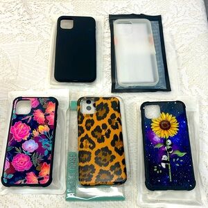 Bundle of 5 iPhone 11 Pro Max cases for cell phone